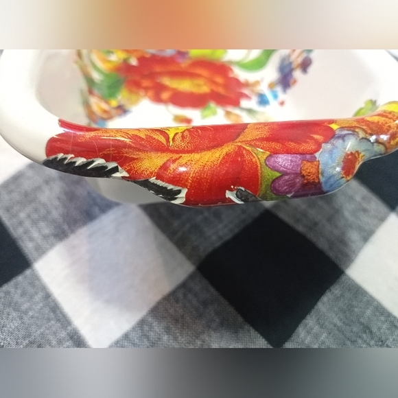 Mackenzie Childs Flower Market White Baguette Dish & Dipping Bowl - Picture 6 of 10